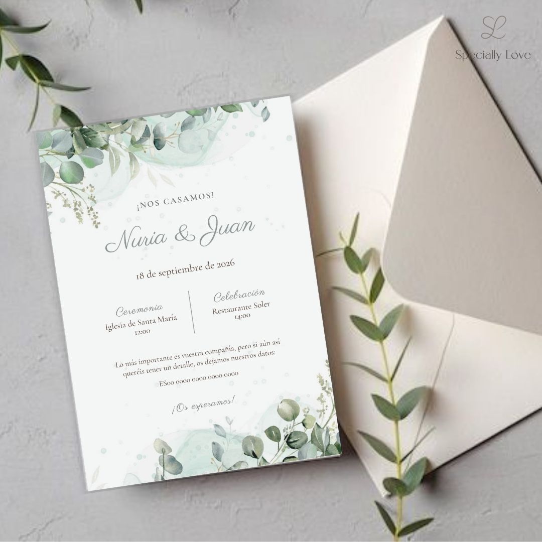 Save the Date digital classic flowers